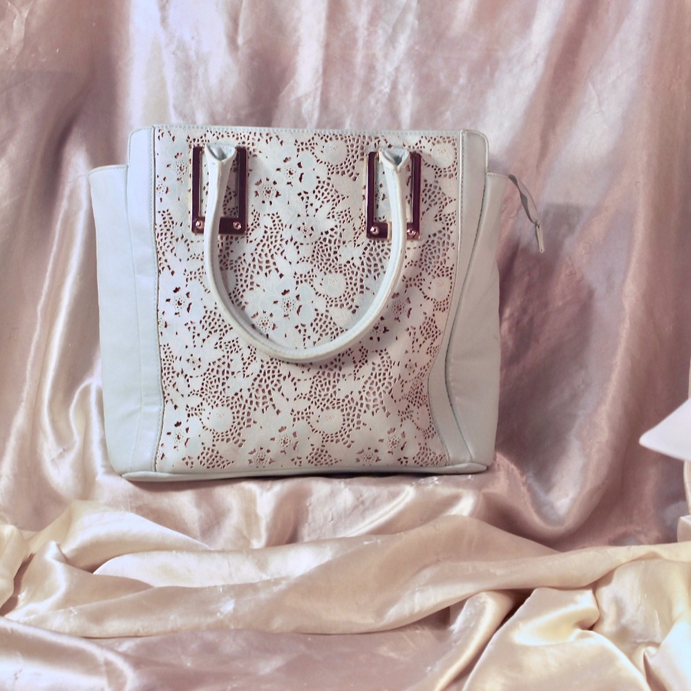 Aldo Pastel Mint Large Tote Beach Work Bag Purse